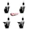 Service Caster 3-1/2'' Phenolic Wheel Swivel 1-1/2'' Expanding Stem Caster Set 2 Brakes, 4PK SCC-EX20S3514-PHR-2-PLB-2-112 - alternate 3
